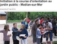 Initiation à la course d'orientation au jardin public de Moelan-sur-mer